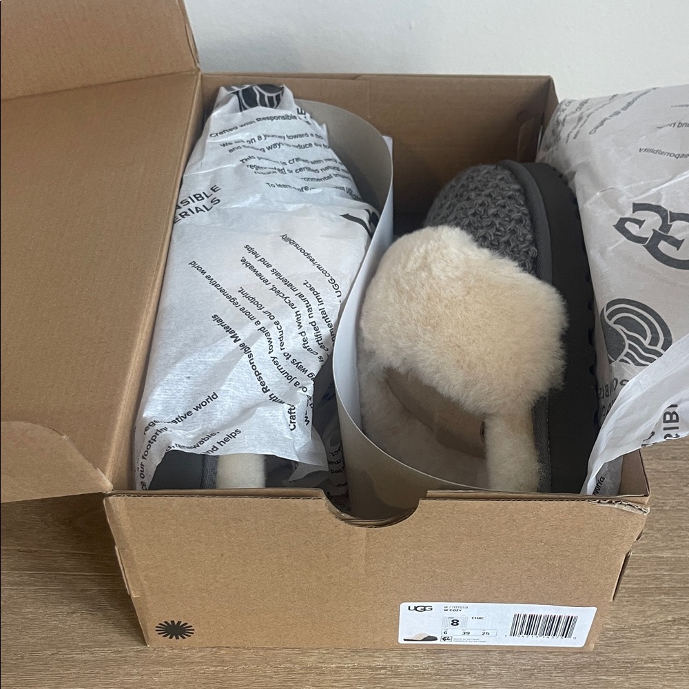 UGG Cozy Knit Genuine Shearling Slipper